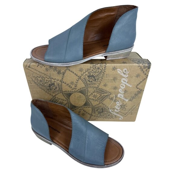 Free People Women's Mont Blanc Asymmetric Blue Leather Open Toe Sandals EU 40 - Picture 13 of 13